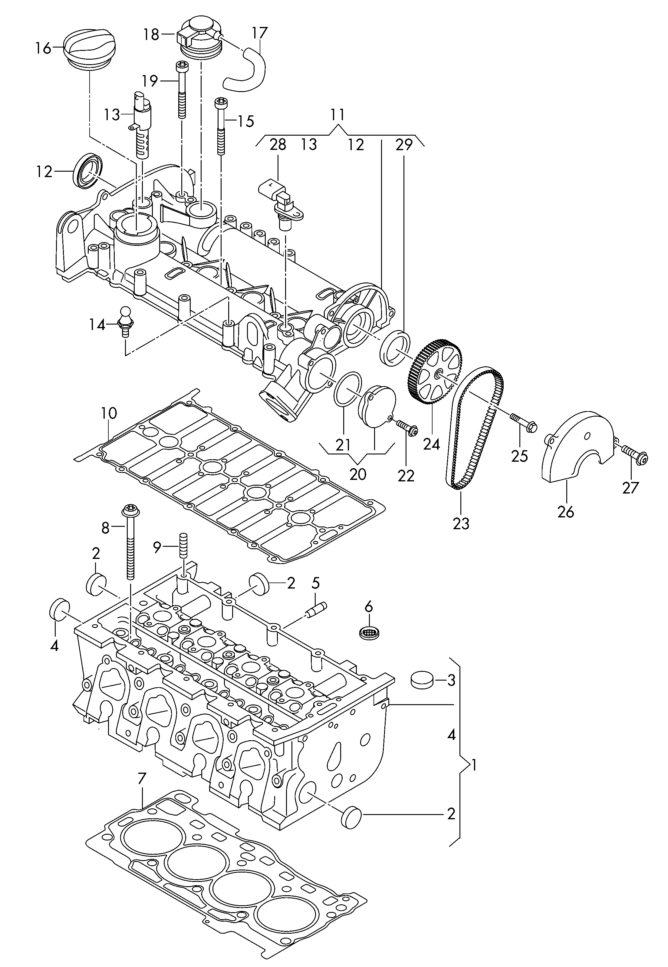 AUDI 04E 103 485B - Lås, oljepåfyllningsrör xdelar.se