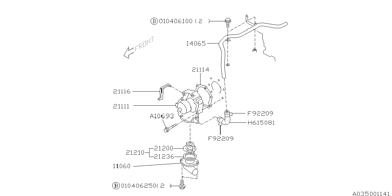 Subaru 21111-AA007 - Vattenpump xdelar.se