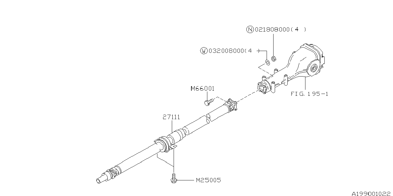 Subaru 27031FC030 - Upphängning, kardanaxel xdelar.se