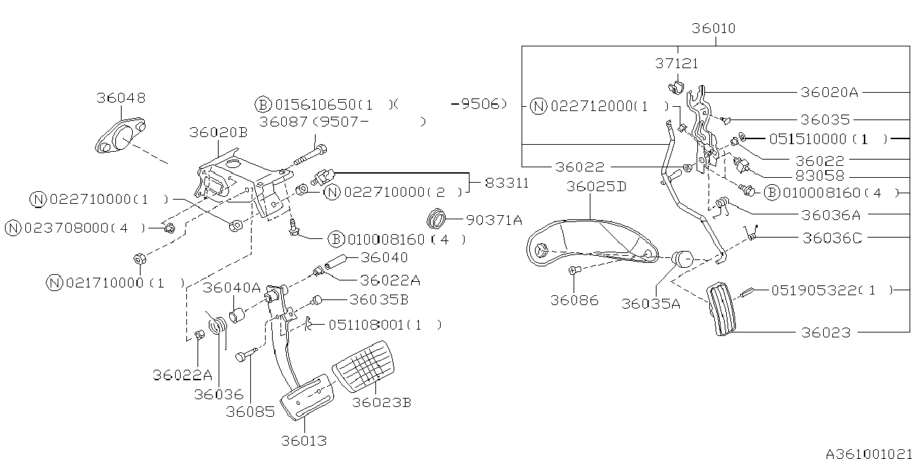 Subaru 023708000 - Mutter avgasgrenrör xdelar.se