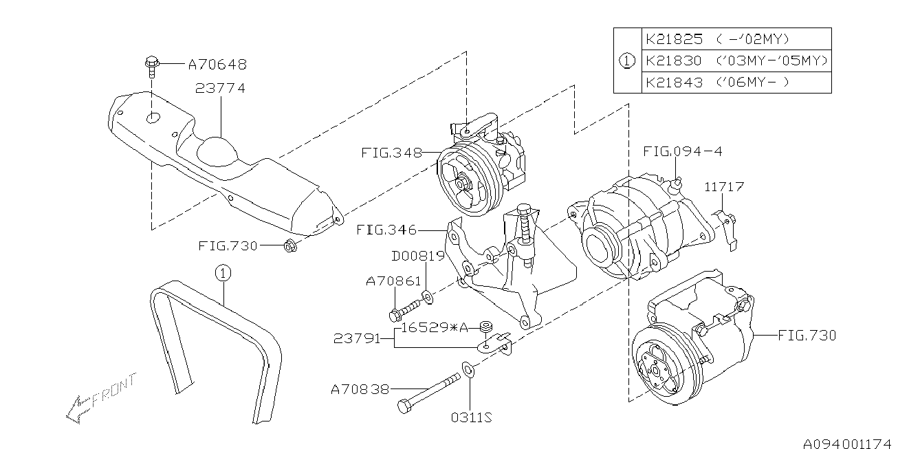 Subaru 80921-8430 - Flerspårsrem xdelar.se