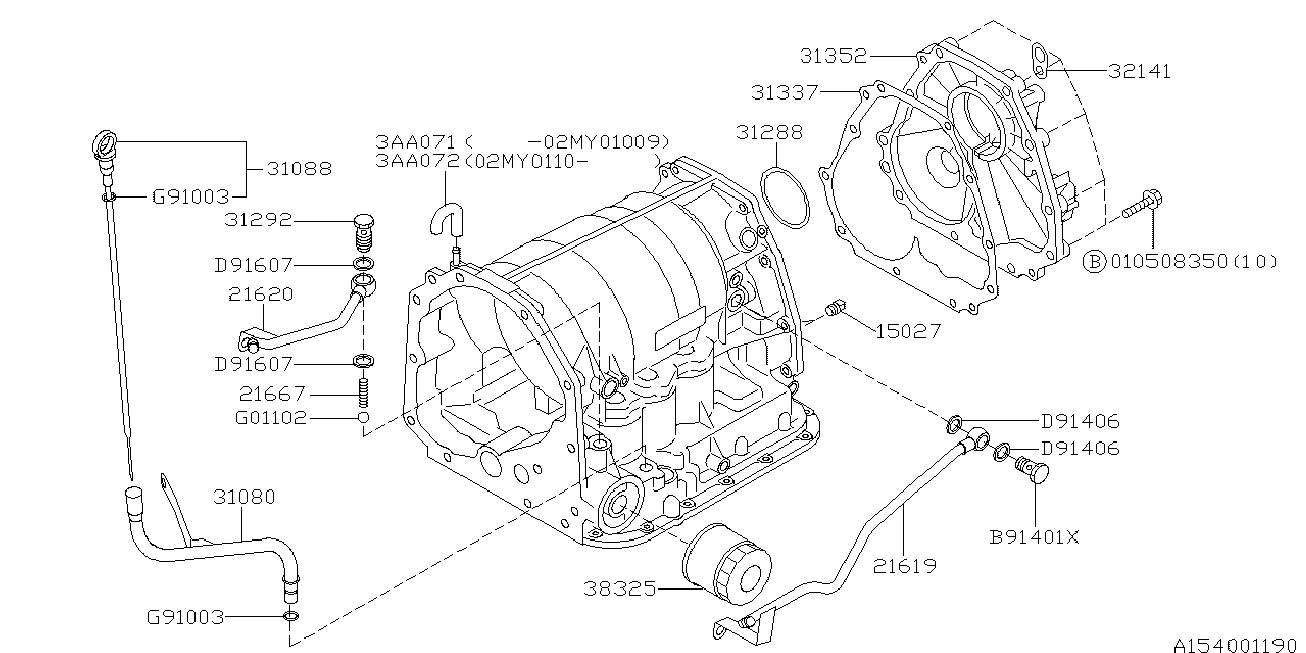 NISSAN 38325-AA032 - Hydraulikfilter, automatväxel xdelar.se