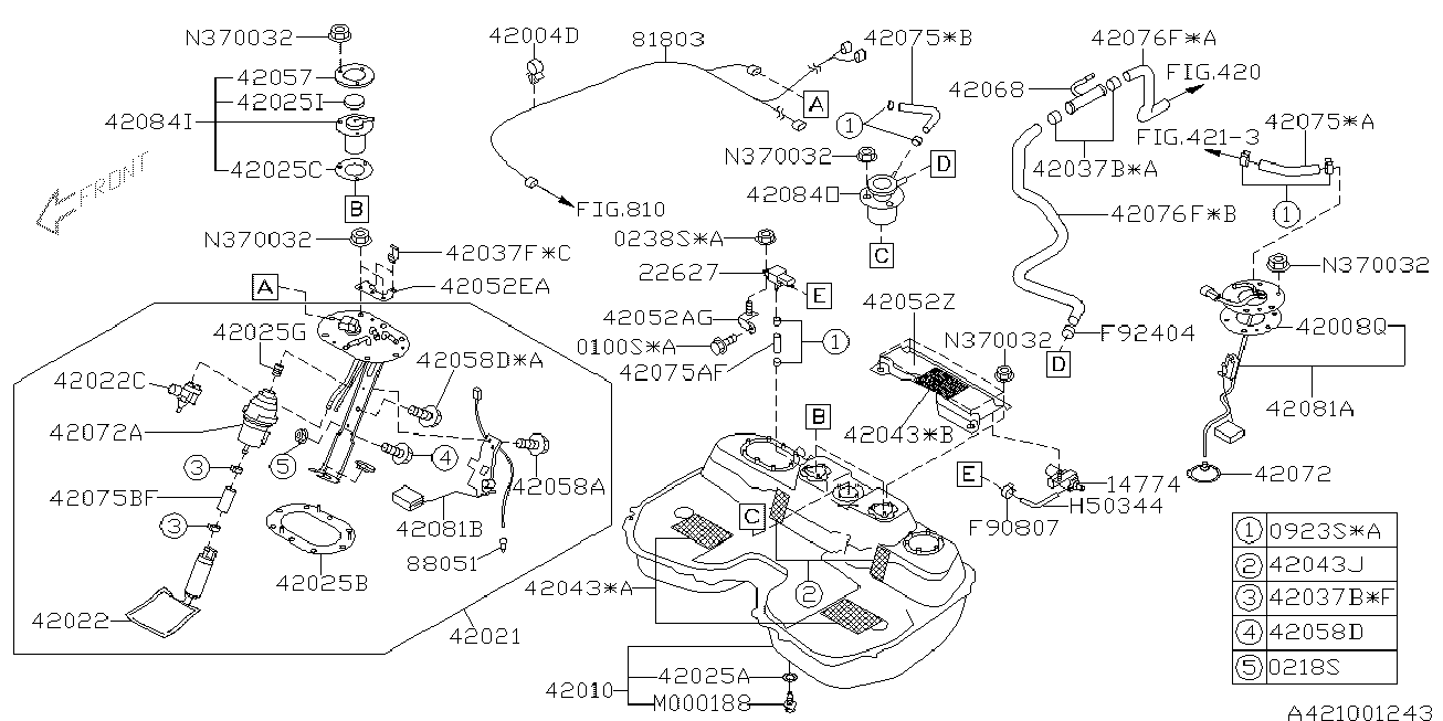 Subaru 42022FE011 - Bränslepump xdelar.se