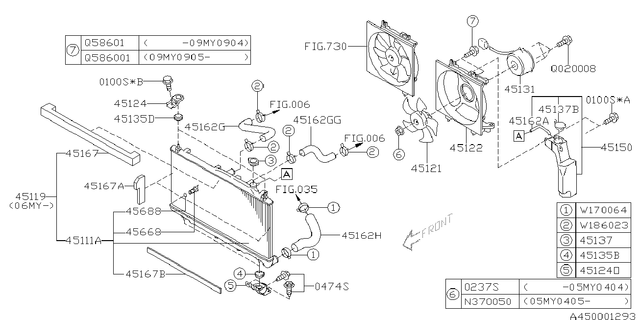 Subaru 45137AE012 - Låslock, kylare xdelar.se