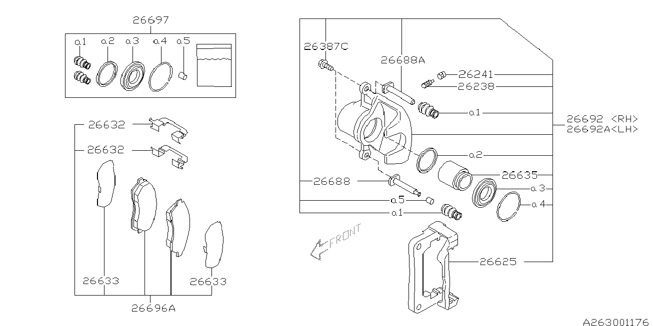 Subaru 26692-AE041 - Bromsok xdelar.se