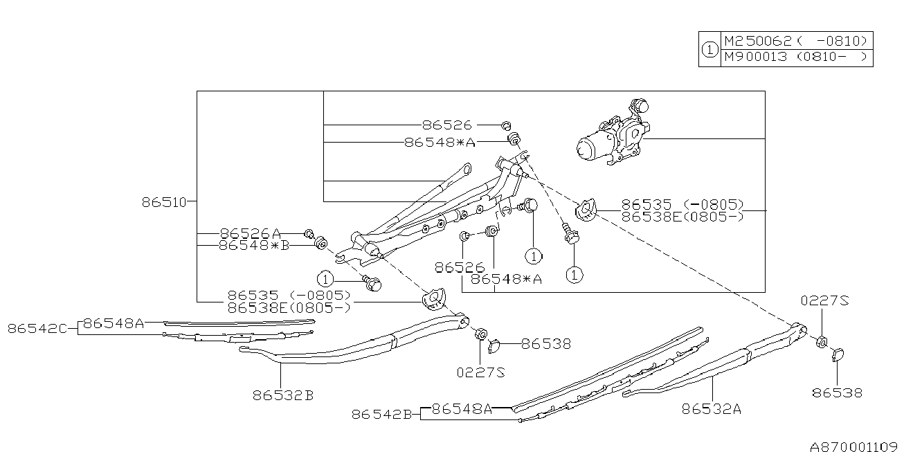 Subaru 86542-AG160 - Torkarblad xdelar.se