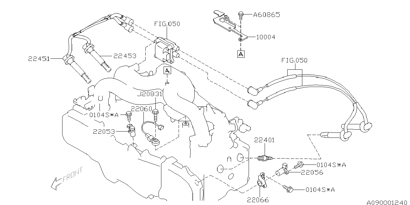 Subaru 22401AA570 - Tändstift xdelar.se