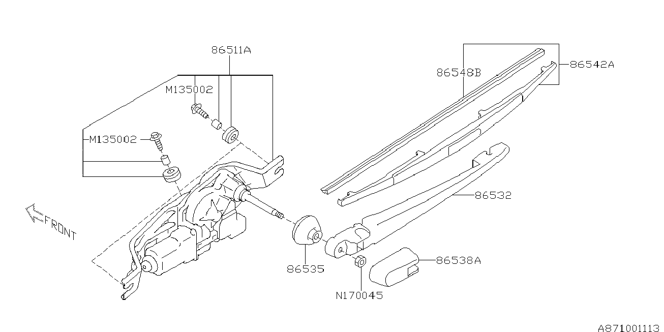 Subaru 86548FG080 - Torkarblad xdelar.se