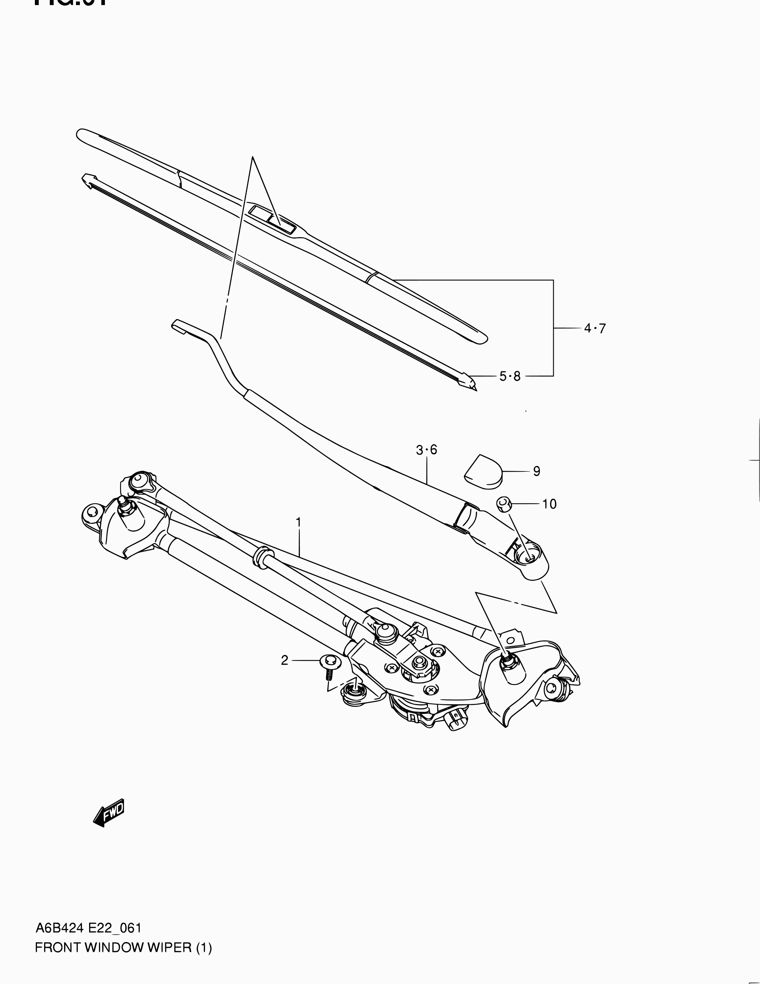 Suzuki 38340-57L20 - Torkarblad xdelar.se