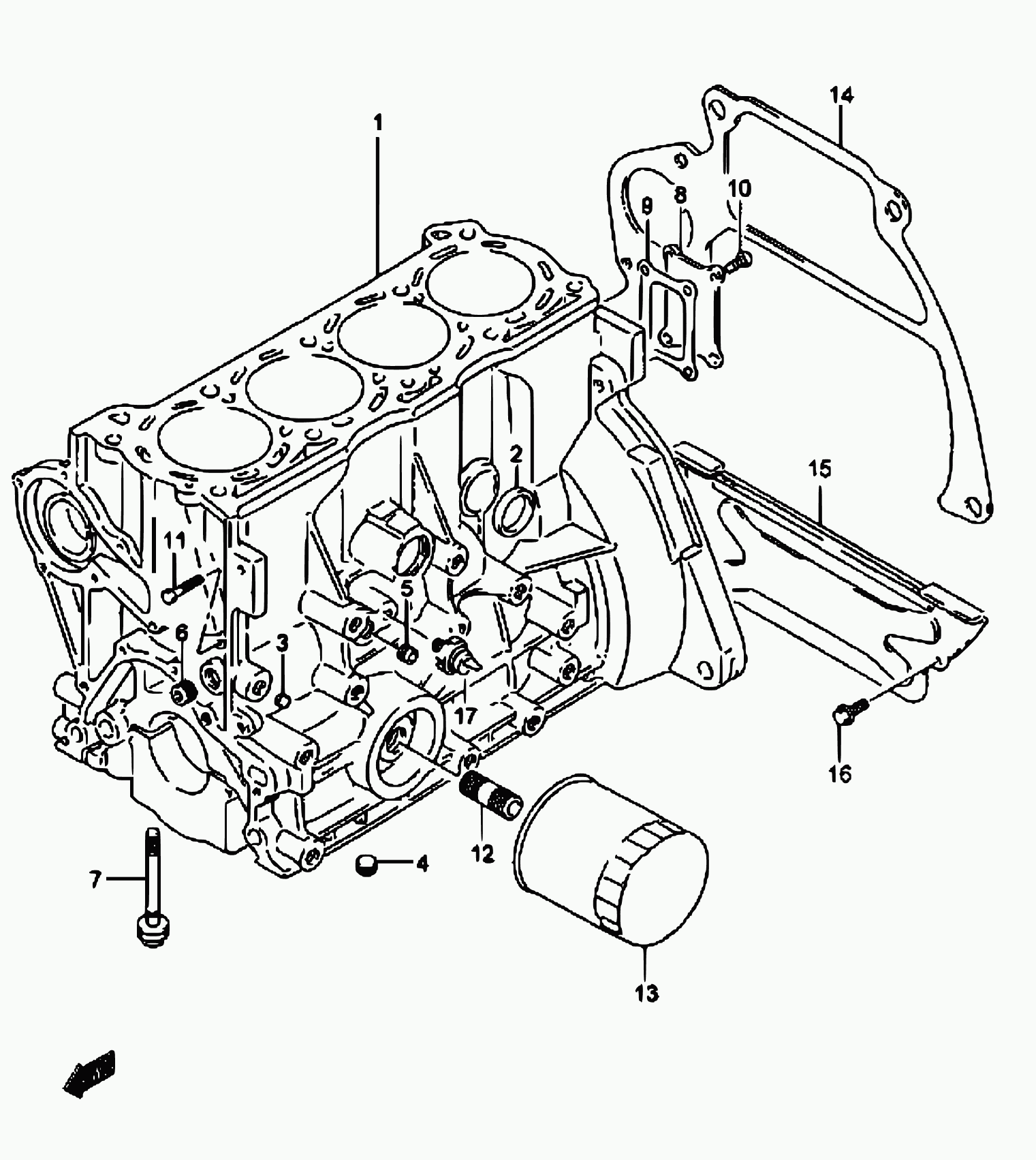 Suzuki 16510-61A20 - Oljefilter xdelar.se