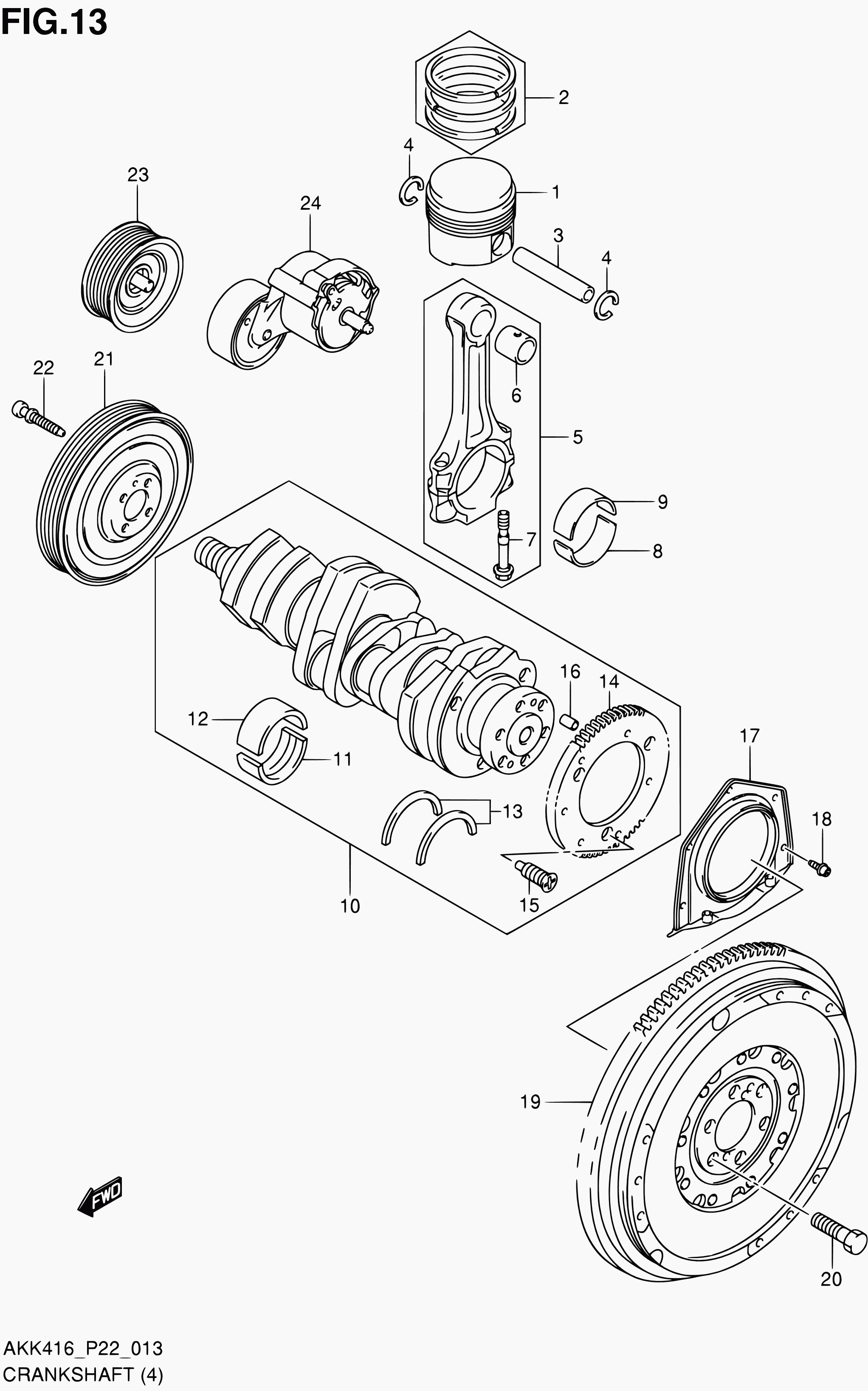 Suzuki 11341-79J50 - Packbox, vevaxel xdelar.se