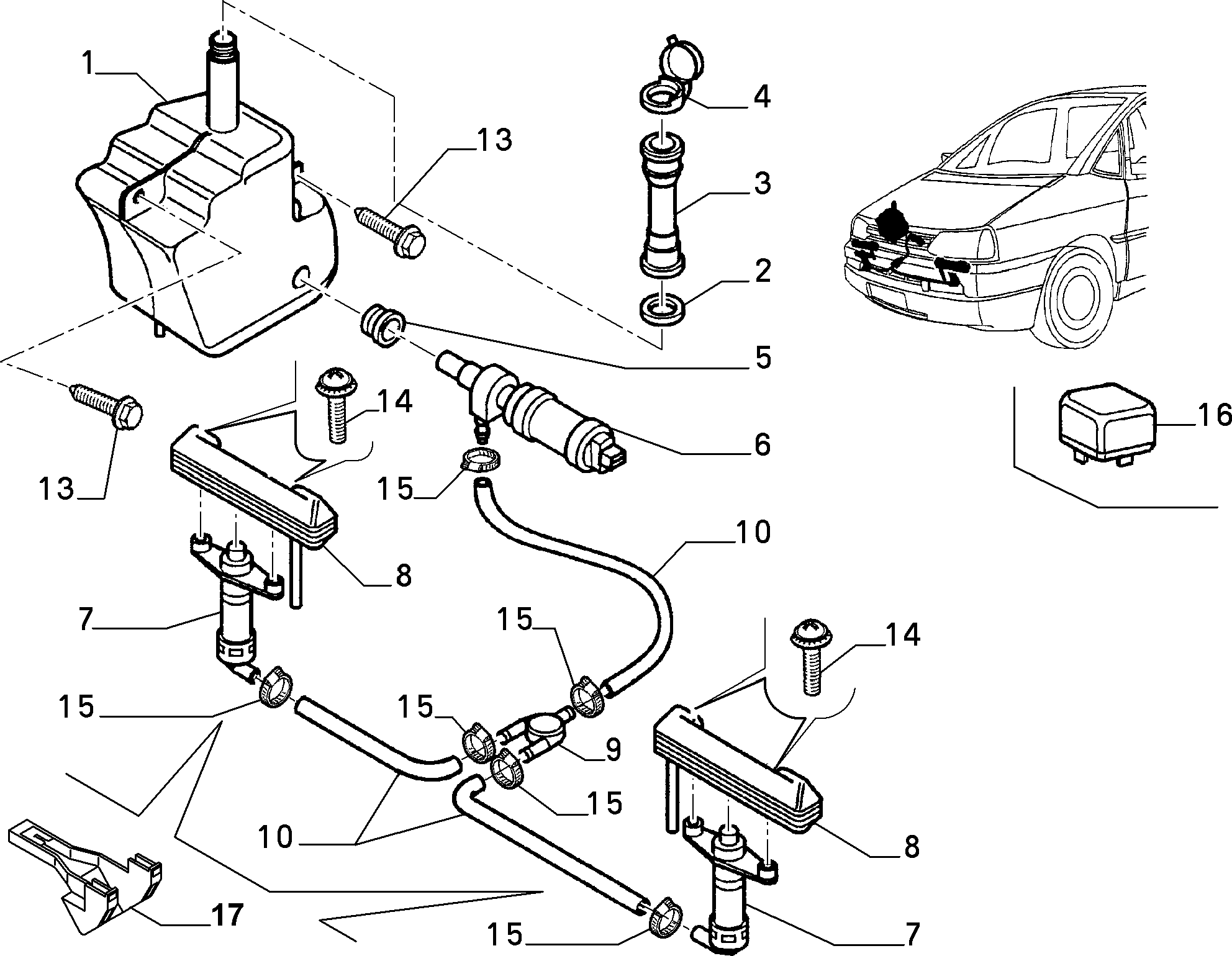 FIAT 9609830680 - Låslock, kylvätskebehållare xdelar.se