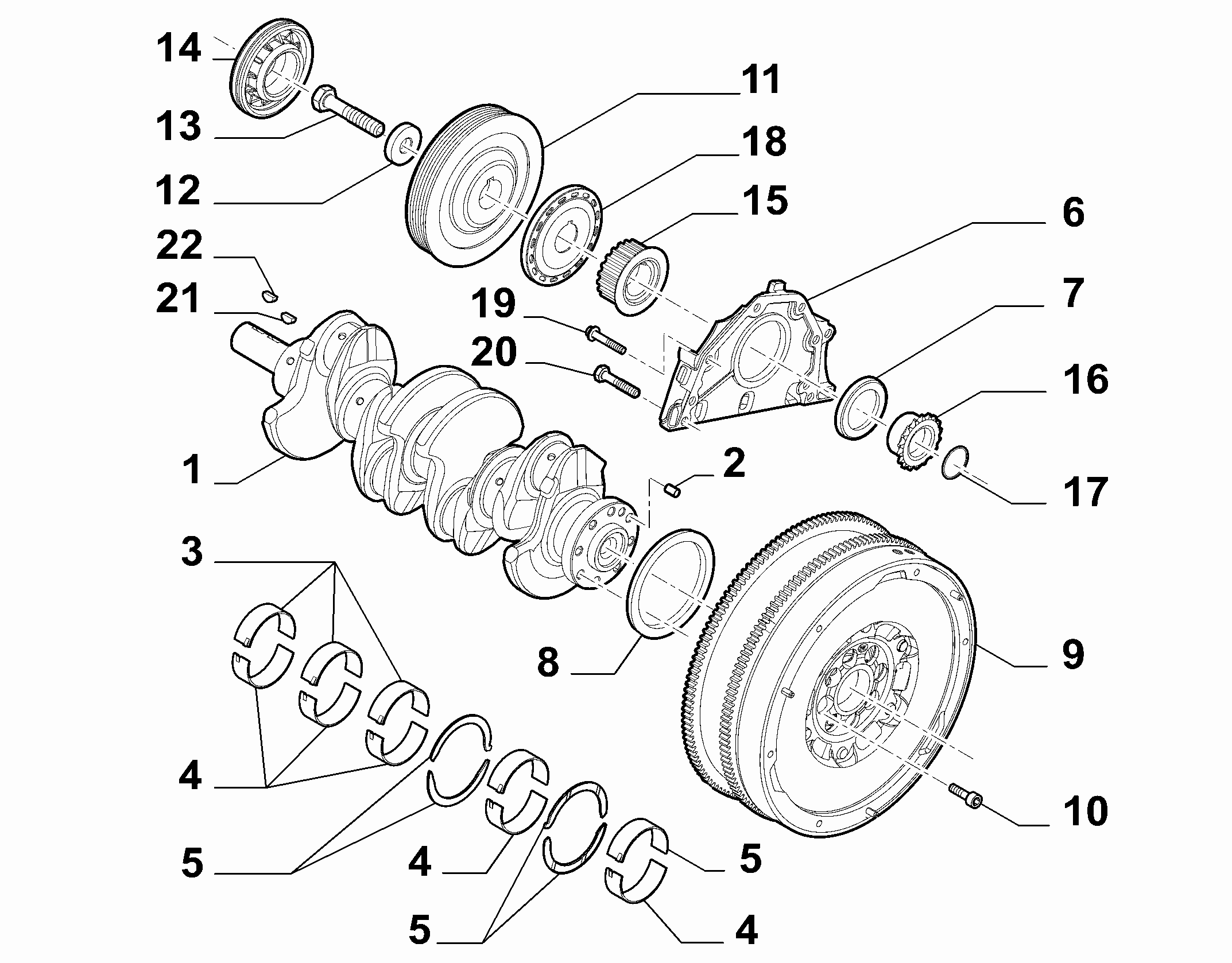 Lancia 9652083980 - Skruvsats, svänghjul xdelar.se