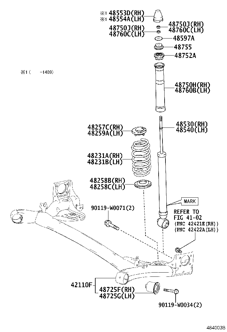 TOYOTA 487500H010 - Dammskyddsats, stötdämpare xdelar.se