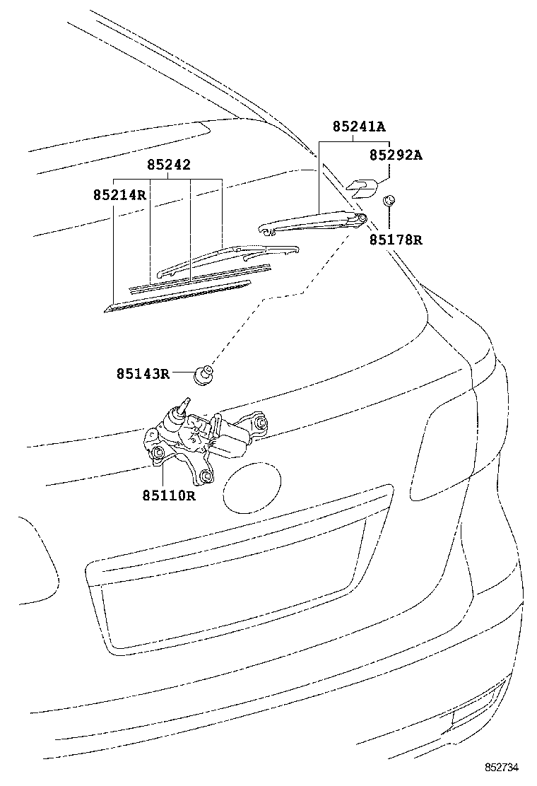 TOYOTA 85242-05120 - Torkarblad xdelar.se