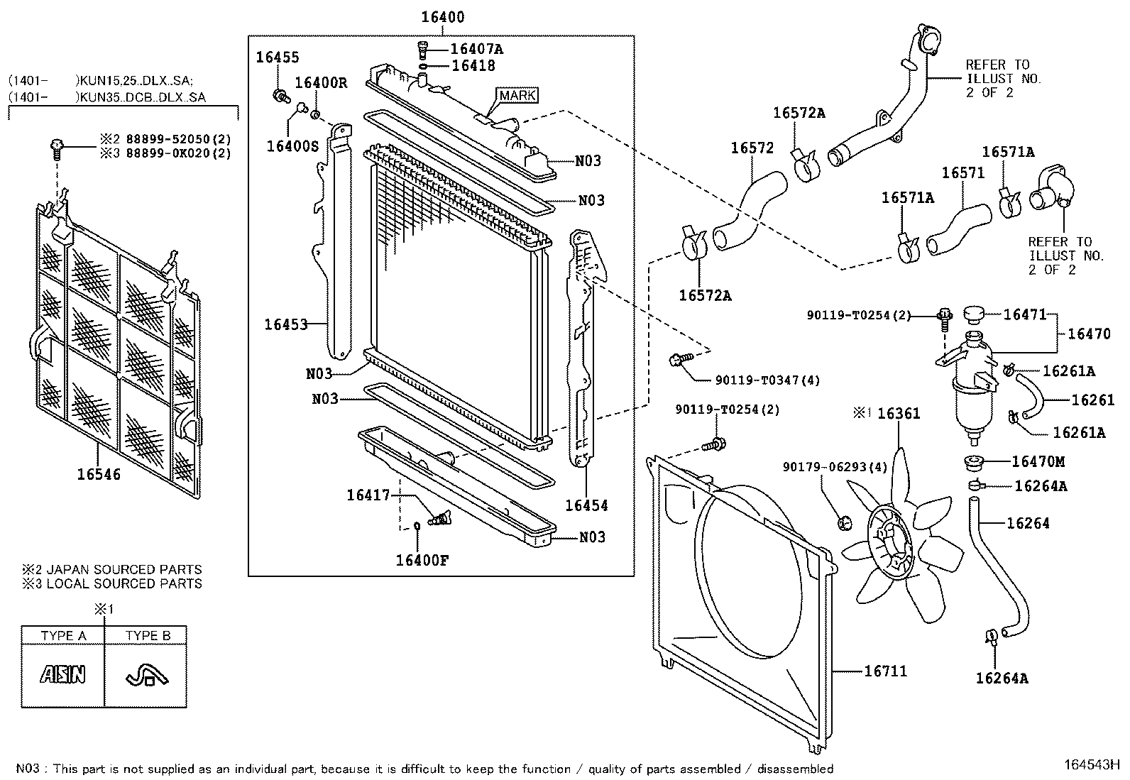 TOYOTA 1640130012 - Låslock, kylvätskebehållare xdelar.se