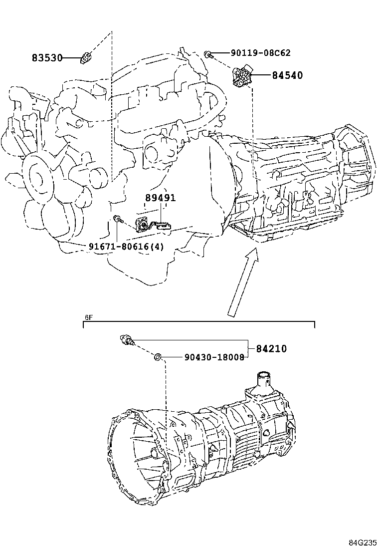 TOYOTA 83530-60010 - Sensor, oljetryck xdelar.se