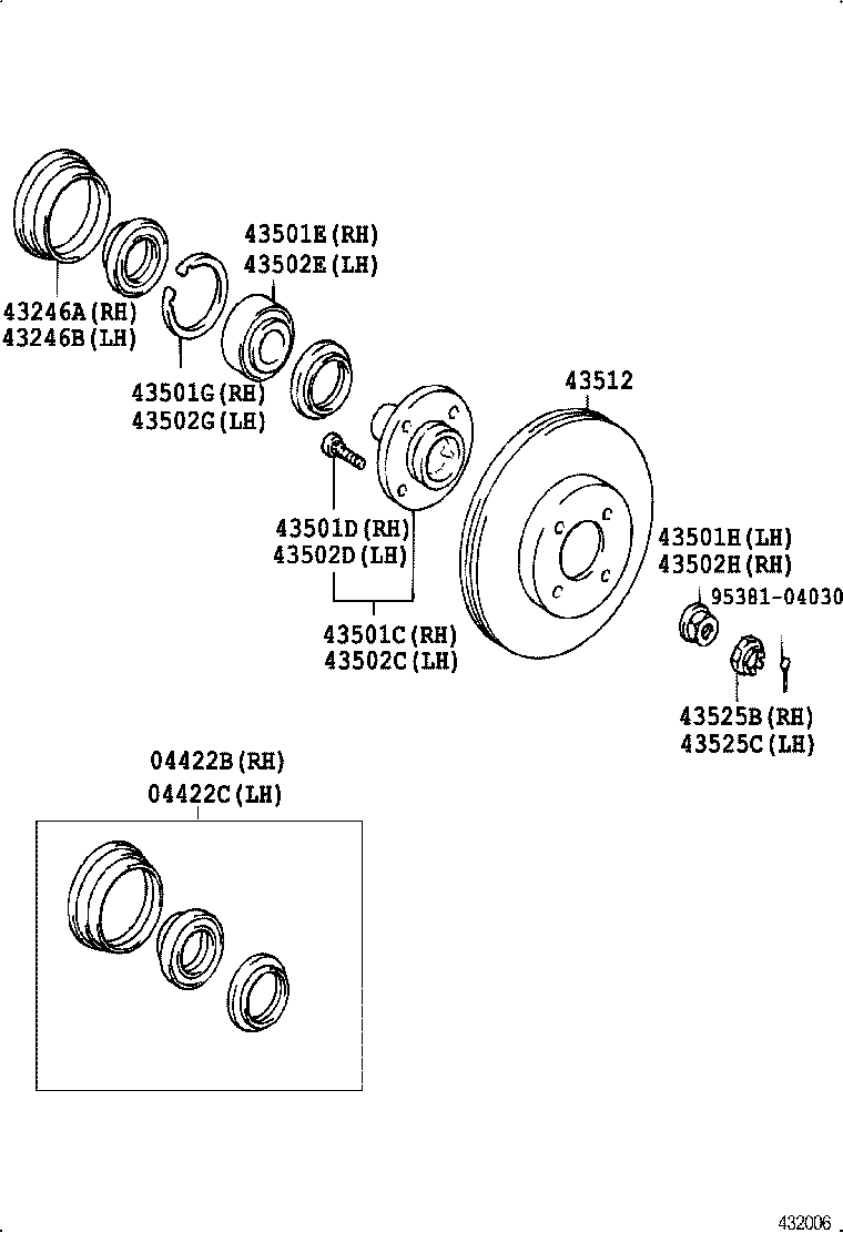 TOYOTA 90521-77001 - Hjullagerssats xdelar.se