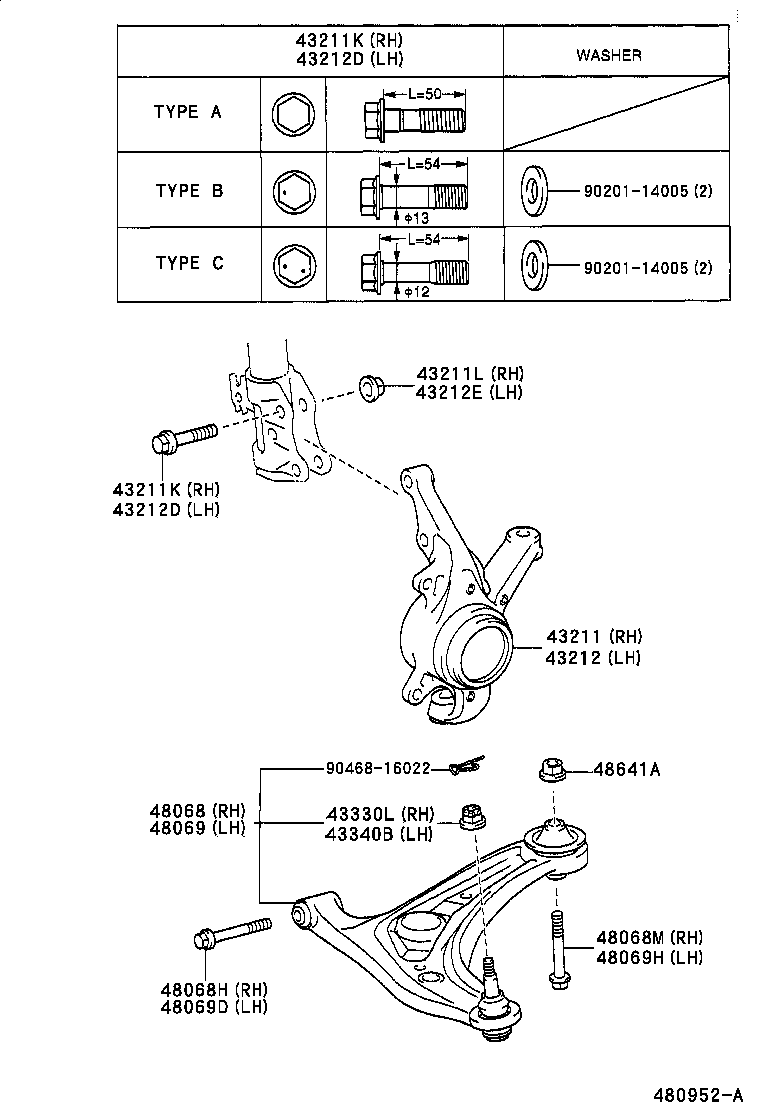 TOYOTA 48069-59055 - Länkarm, hjulupphängning xdelar.se