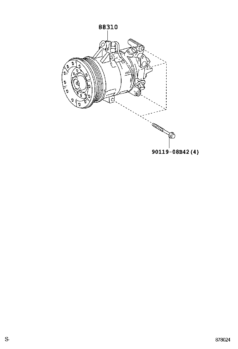 TOYOTA 88310-52481 - Kompressor, klimatanläggning xdelar.se