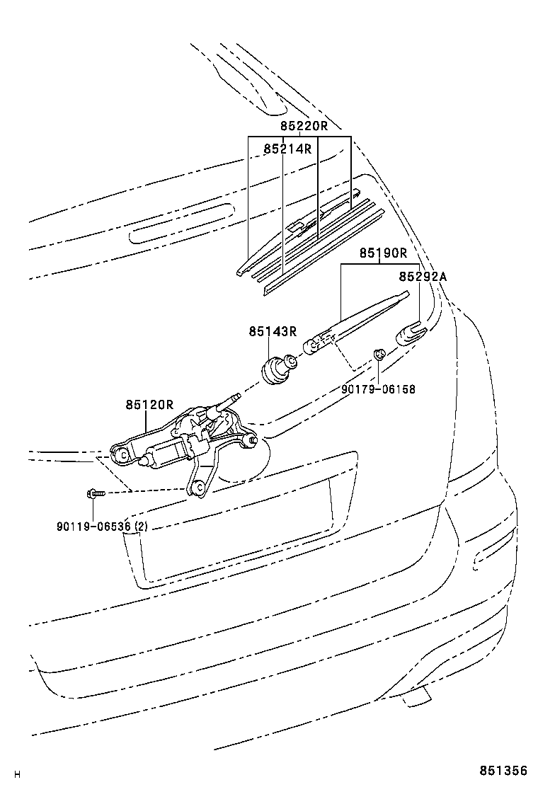 TOYOTA 85242 0F010 - Torkarblad xdelar.se