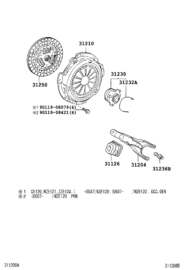 TOYOTA 31210-12210 - Tryckplatta xdelar.se