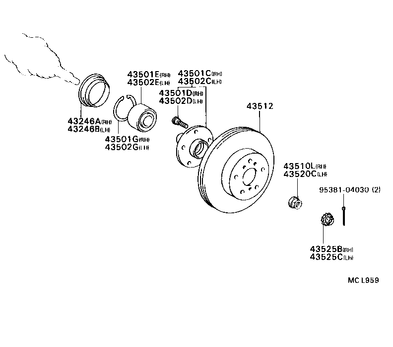 NISSAN 9008036021 - Hjullagerssats xdelar.se