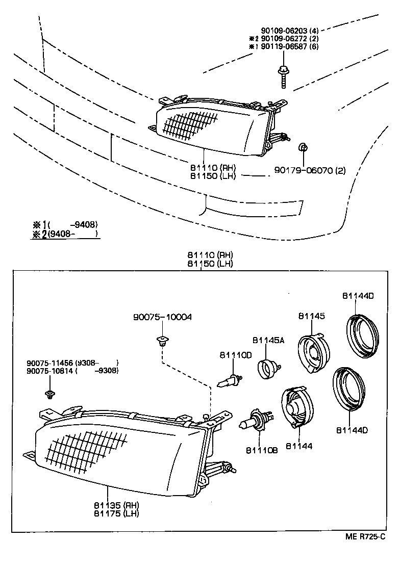 TOYOTA 9098113017 - Glödlampa kurvljus xdelar.se