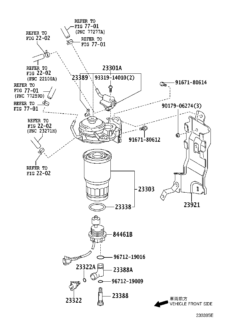 TOYOTA 23390-33020 - Bränslefilter xdelar.se