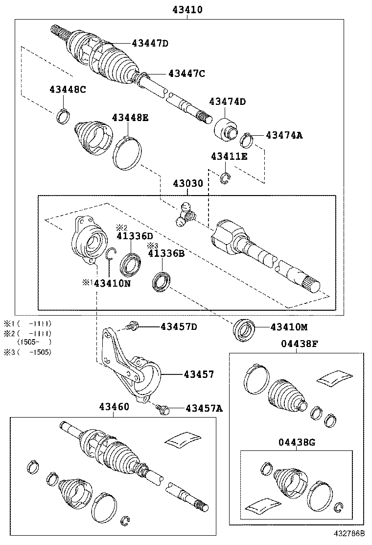 TOYOTA 0442705250 - Bälgar, drivaxel xdelar.se