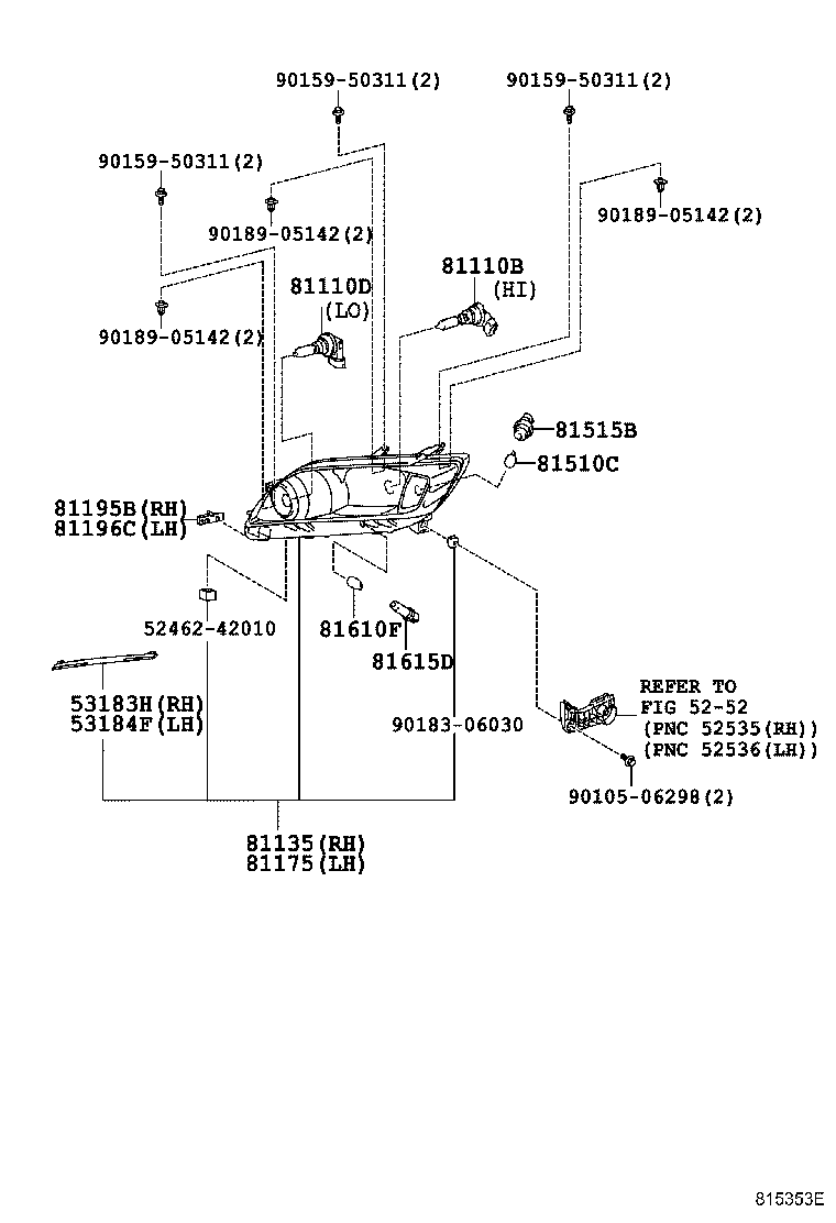 TOYOTA 9098113082 - Glödlampa, dimstrålkastare xdelar.se