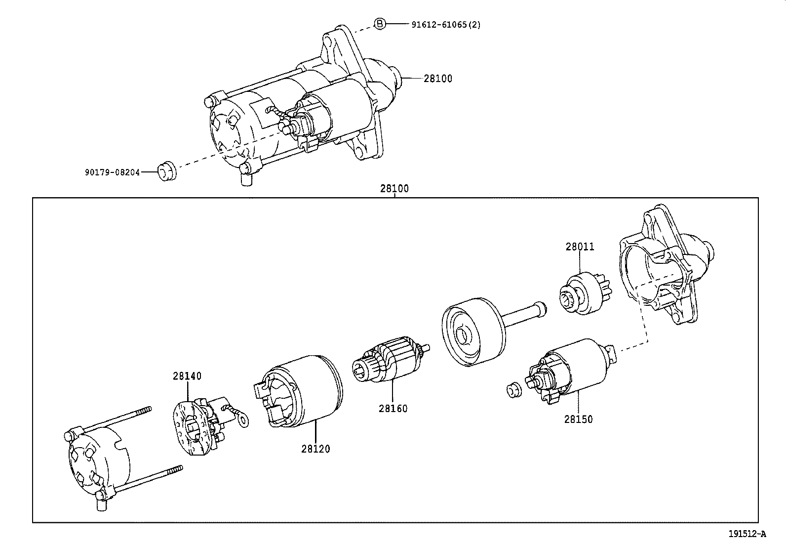 TOYOTA 28100-22040 - Startmotor xdelar.se