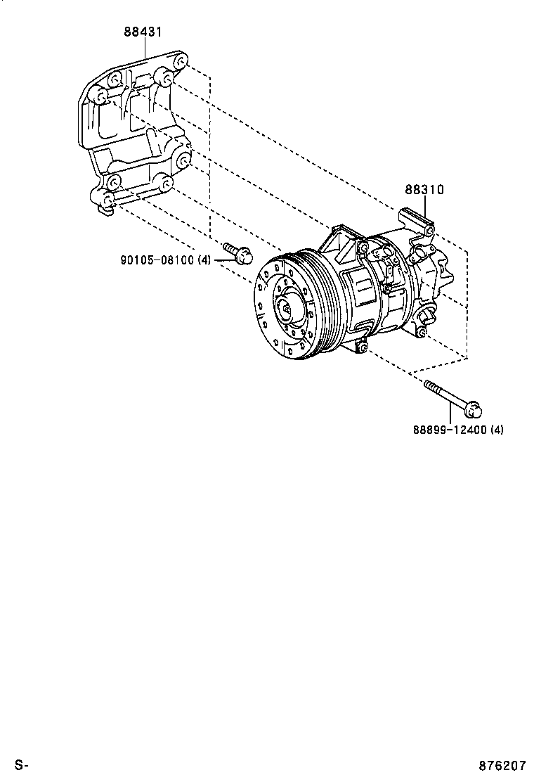 TOYOTA 88310-05100 - Kompressor, klimatanläggning xdelar.se