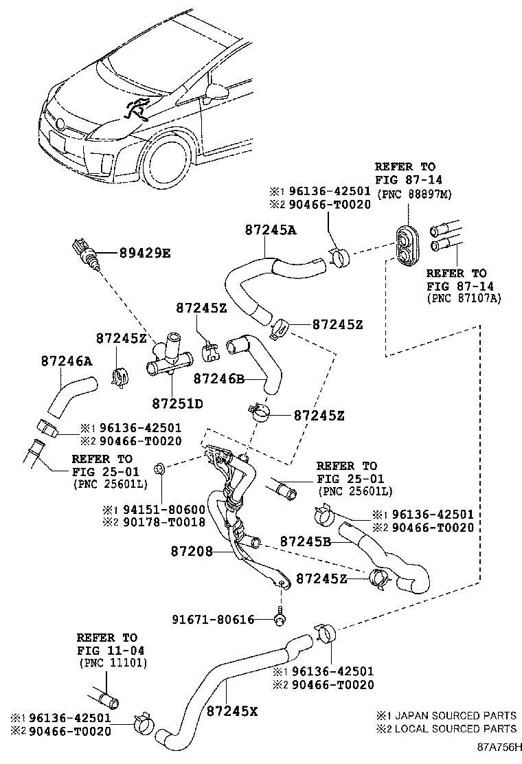 TOYOTA 89429-47010 - Sensor, kylmedietemperatur xdelar.se