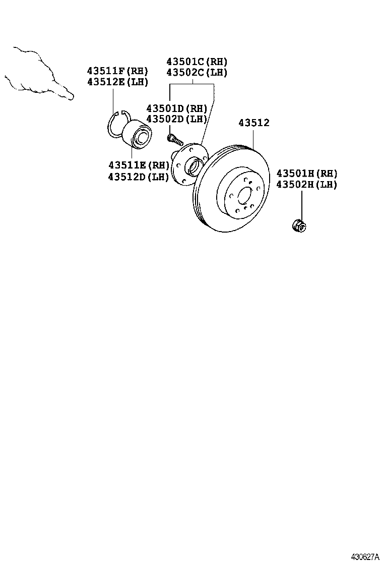 TOYOTA 90521-88001 - Hjullagerssats xdelar.se