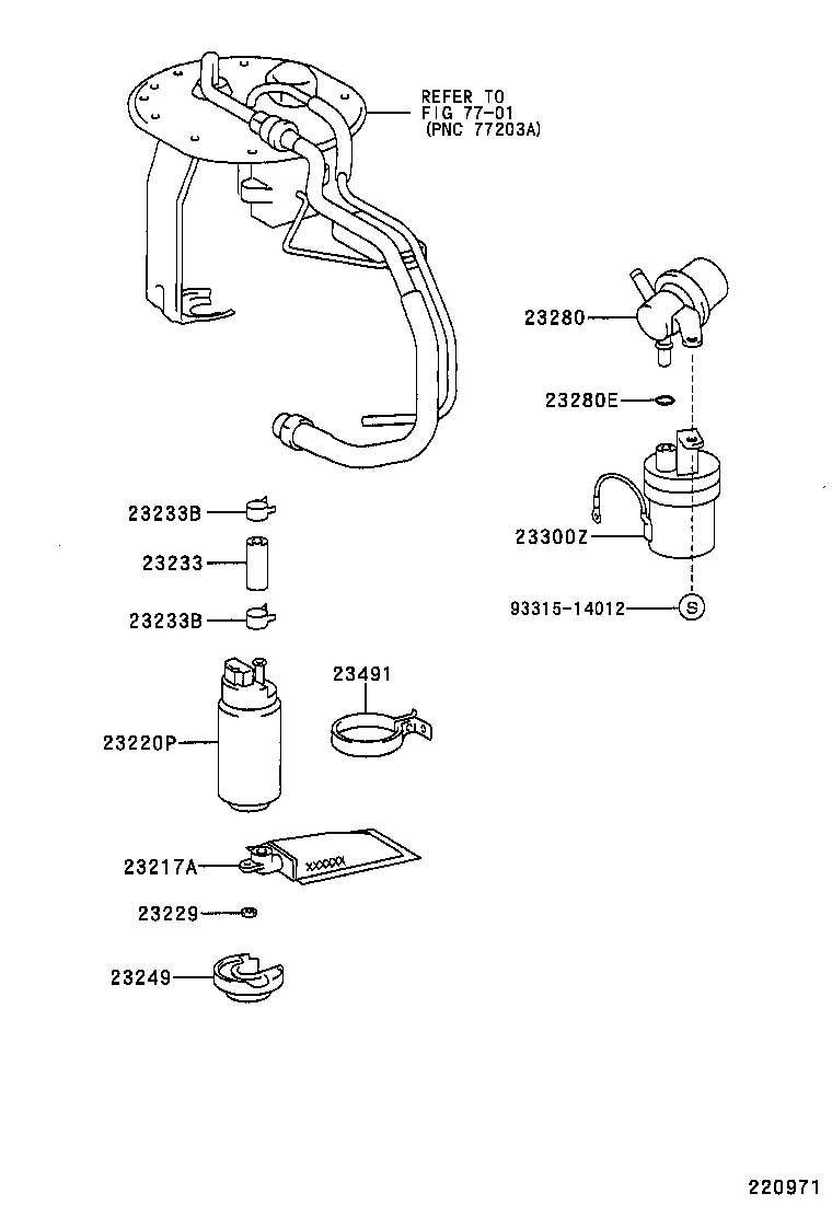 TOYOTA 23221-28040 - Bränslepump xdelar.se