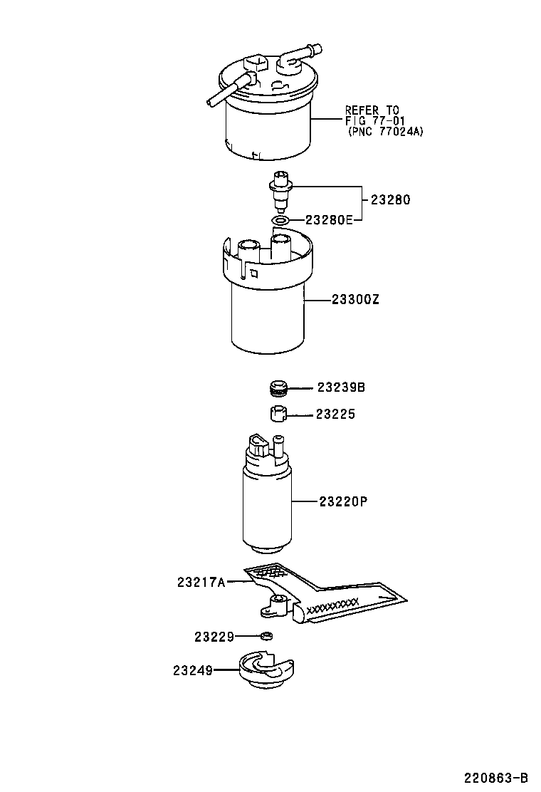 TOYOTA 23221-15030 - Bränslepump xdelar.se