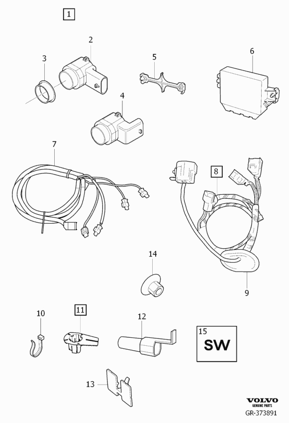 Volvo 30786968 - Sensor, parkeringshjälp xdelar.se