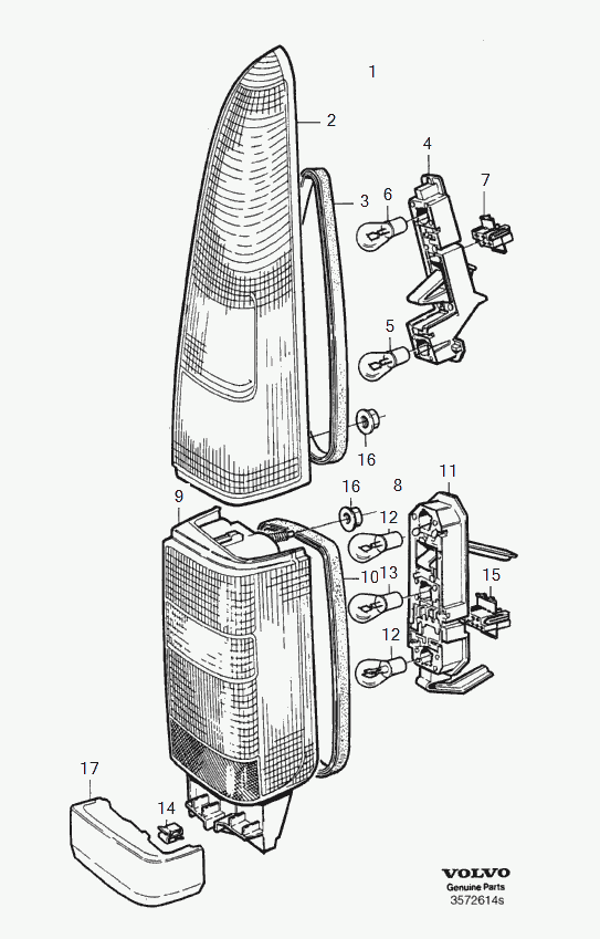Volvo 9157799 - Glödlampa, bromsljus xdelar.se