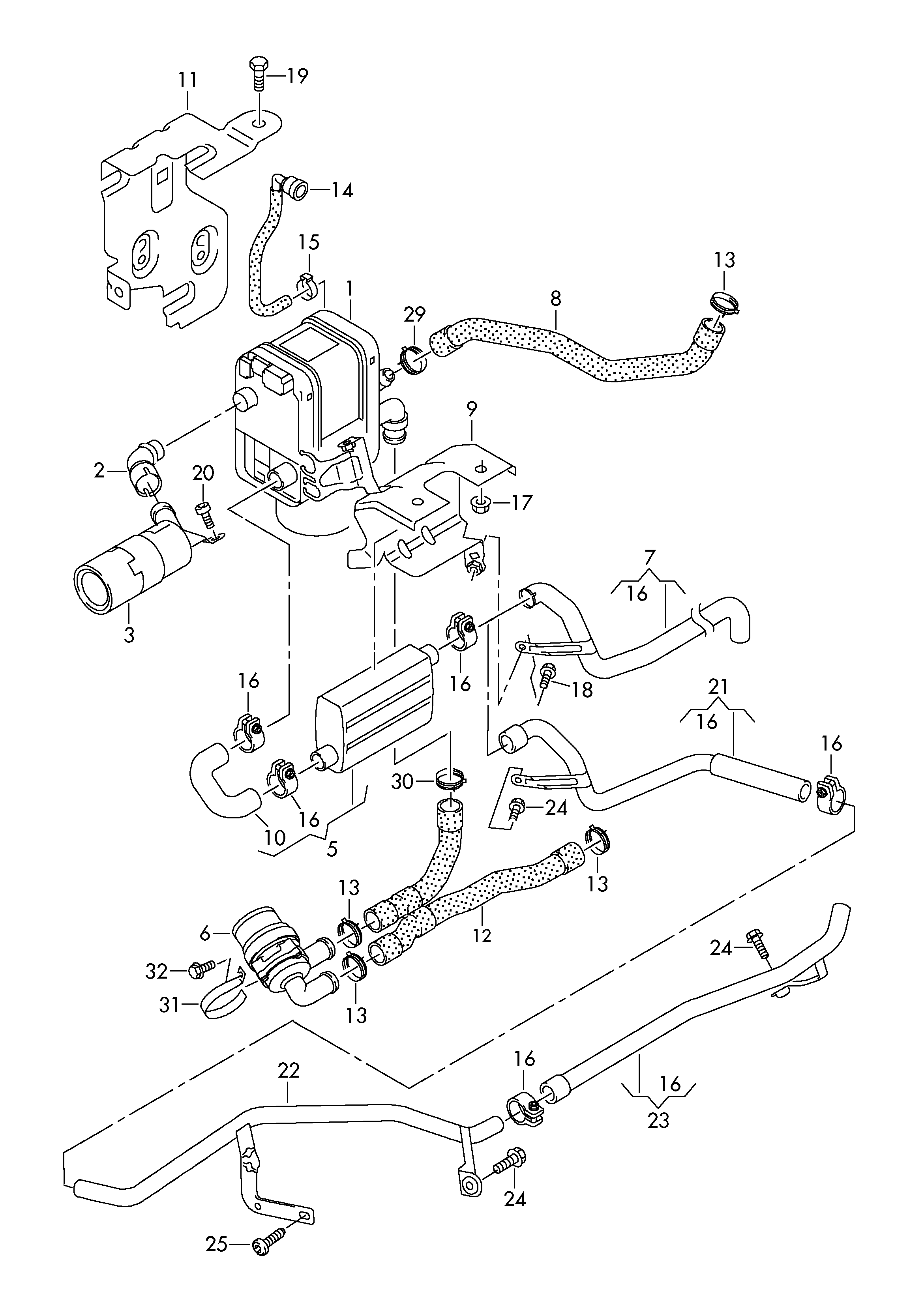 VAG 1K0965537 - Vattenpump, oberoende uppvärmning xdelar.se