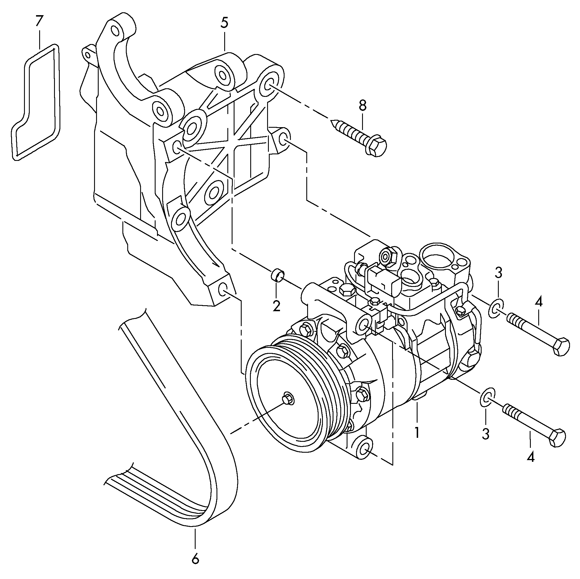 VW 7P0820803D - Kompressor, klimatanläggning xdelar.se