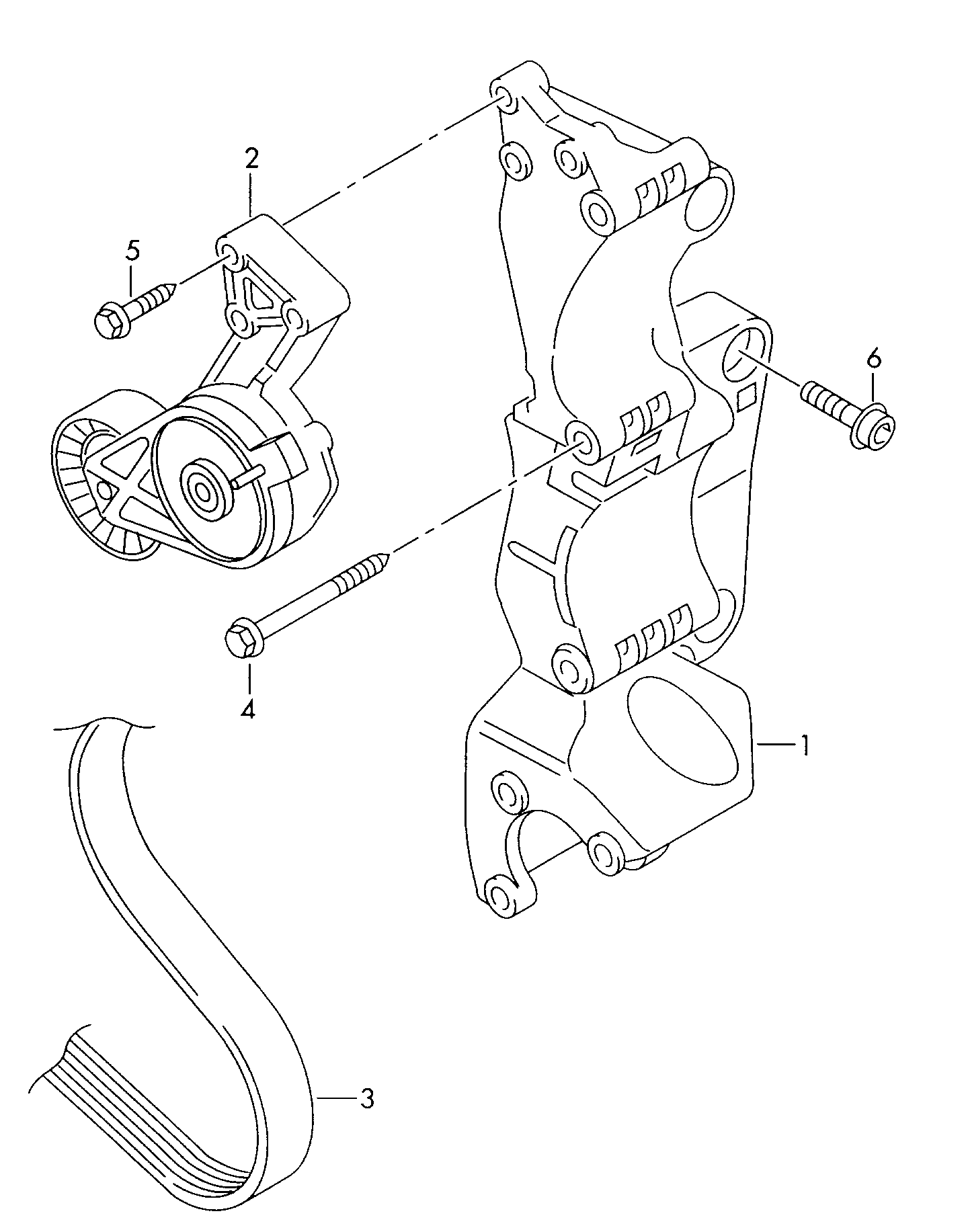 Seat 038 903 315 AE - Remsträckare, flerspårsrem xdelar.se