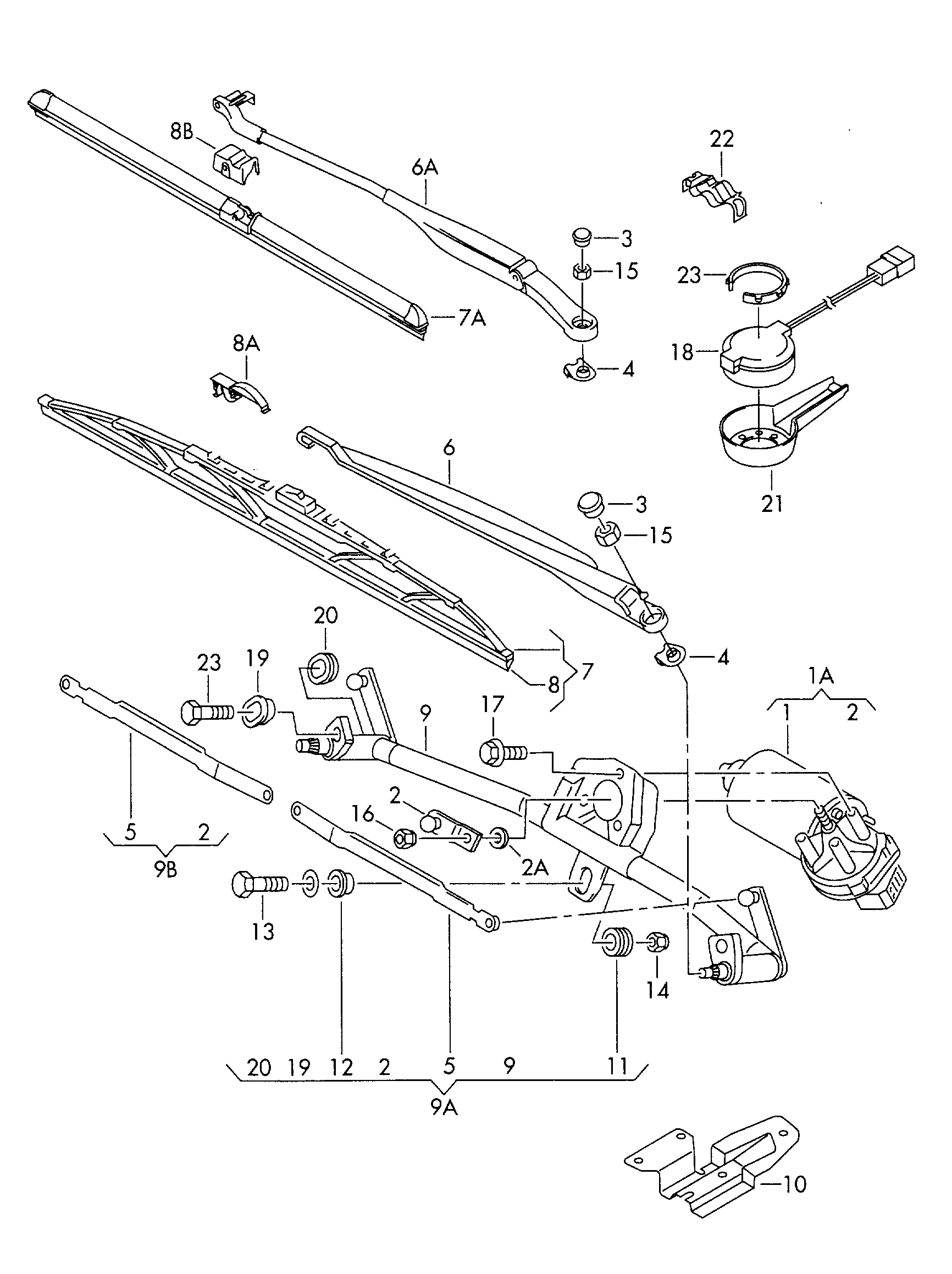 VAG 3A1955427 - Torkarblad xdelar.se