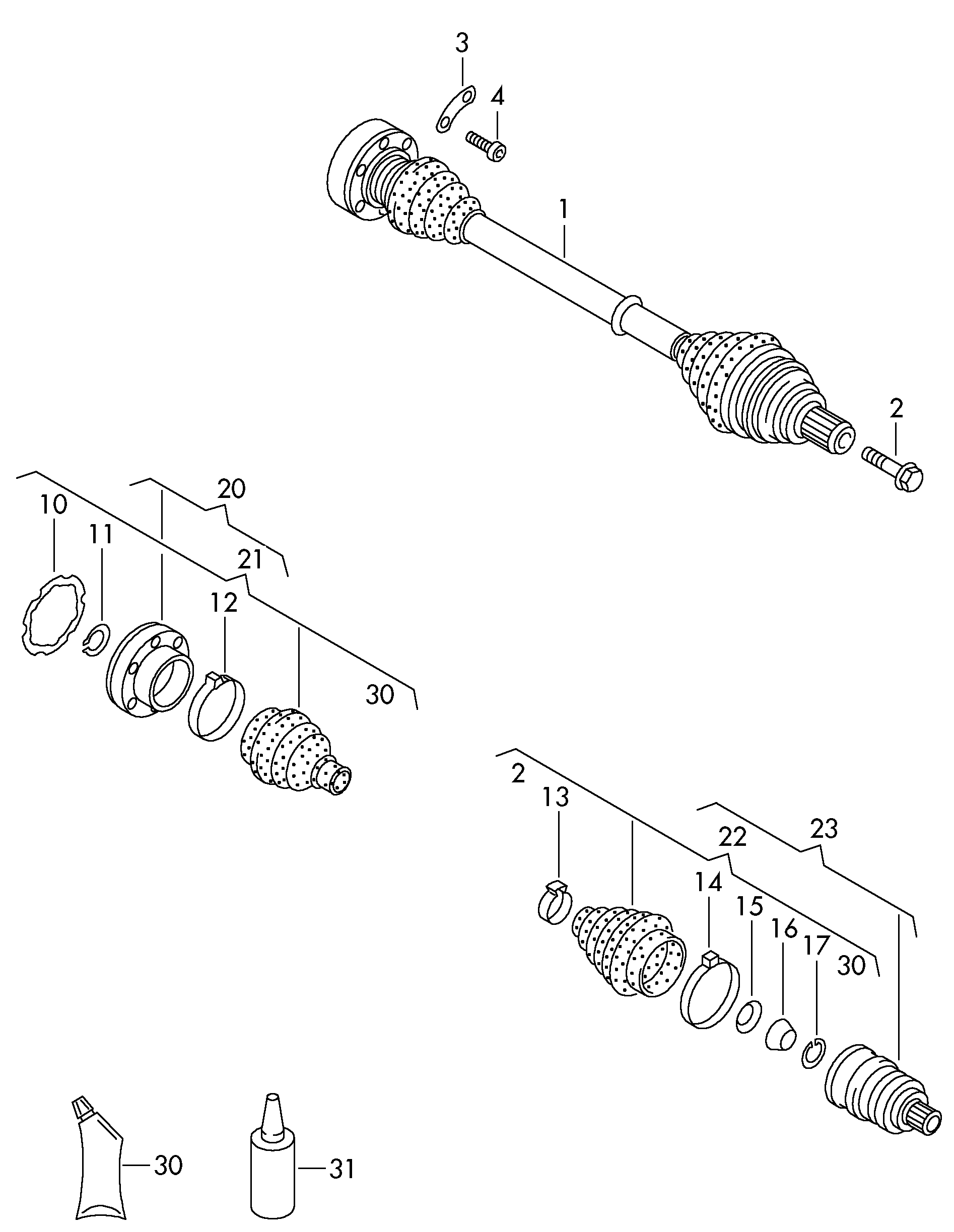 Skoda 701 498 203 A - Bälgar, drivaxel xdelar.se