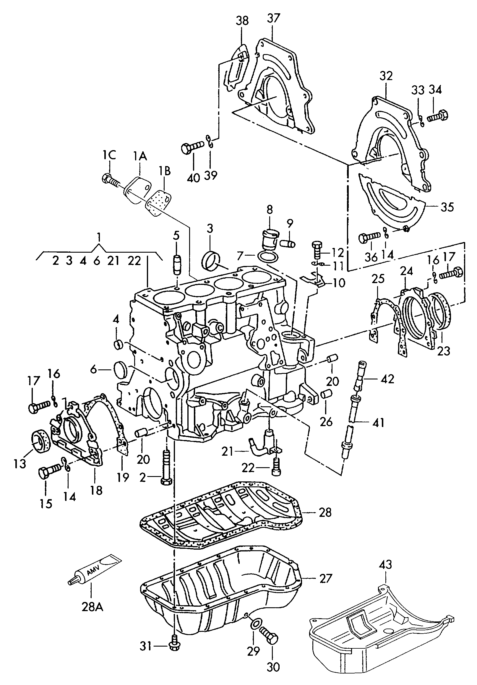 VAG N  10263801 - Skruv, vevlagerbock xdelar.se