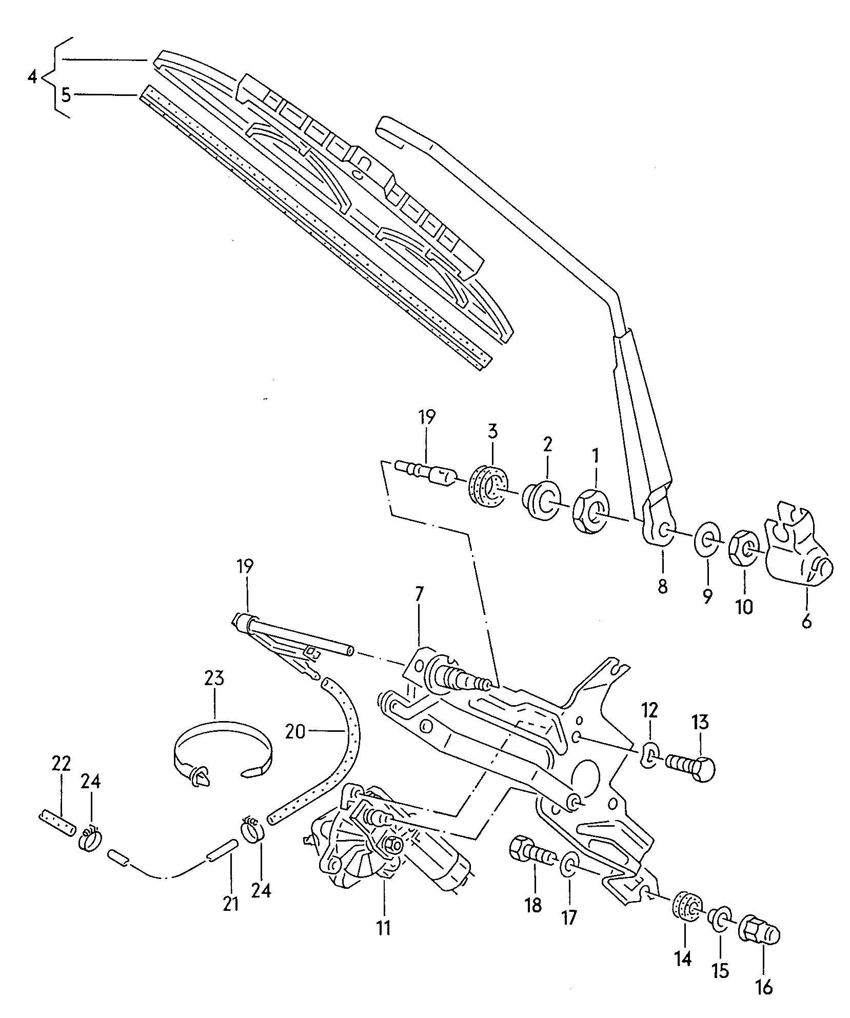 VAG 161 955 427 - Torkararm-sats, fönsterrengöring xdelar.se