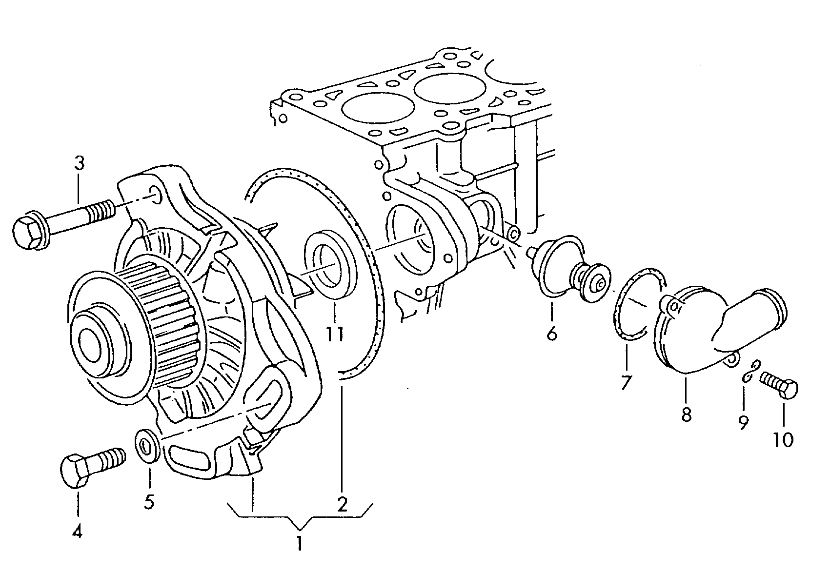 Skoda 074121005N - Vattenpump xdelar.se