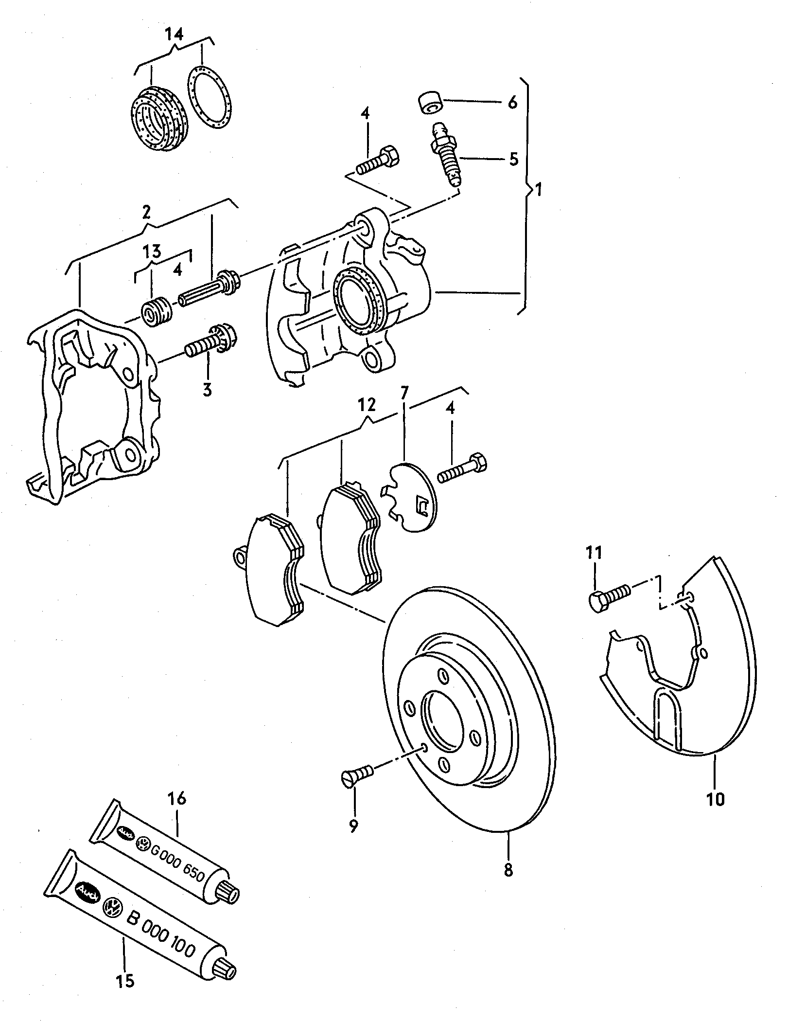 VW 431698471B - Reparationssats, bromsok xdelar.se