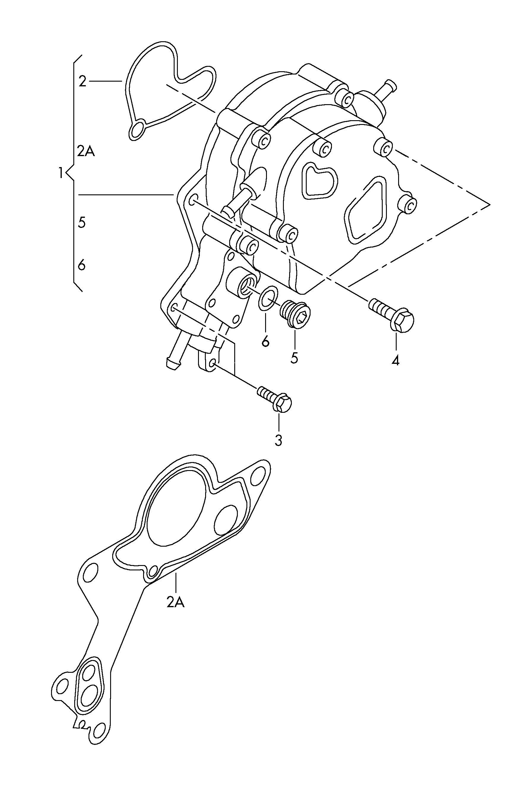 VAG 038145209P - Vakuumpump, bromssystem xdelar.se