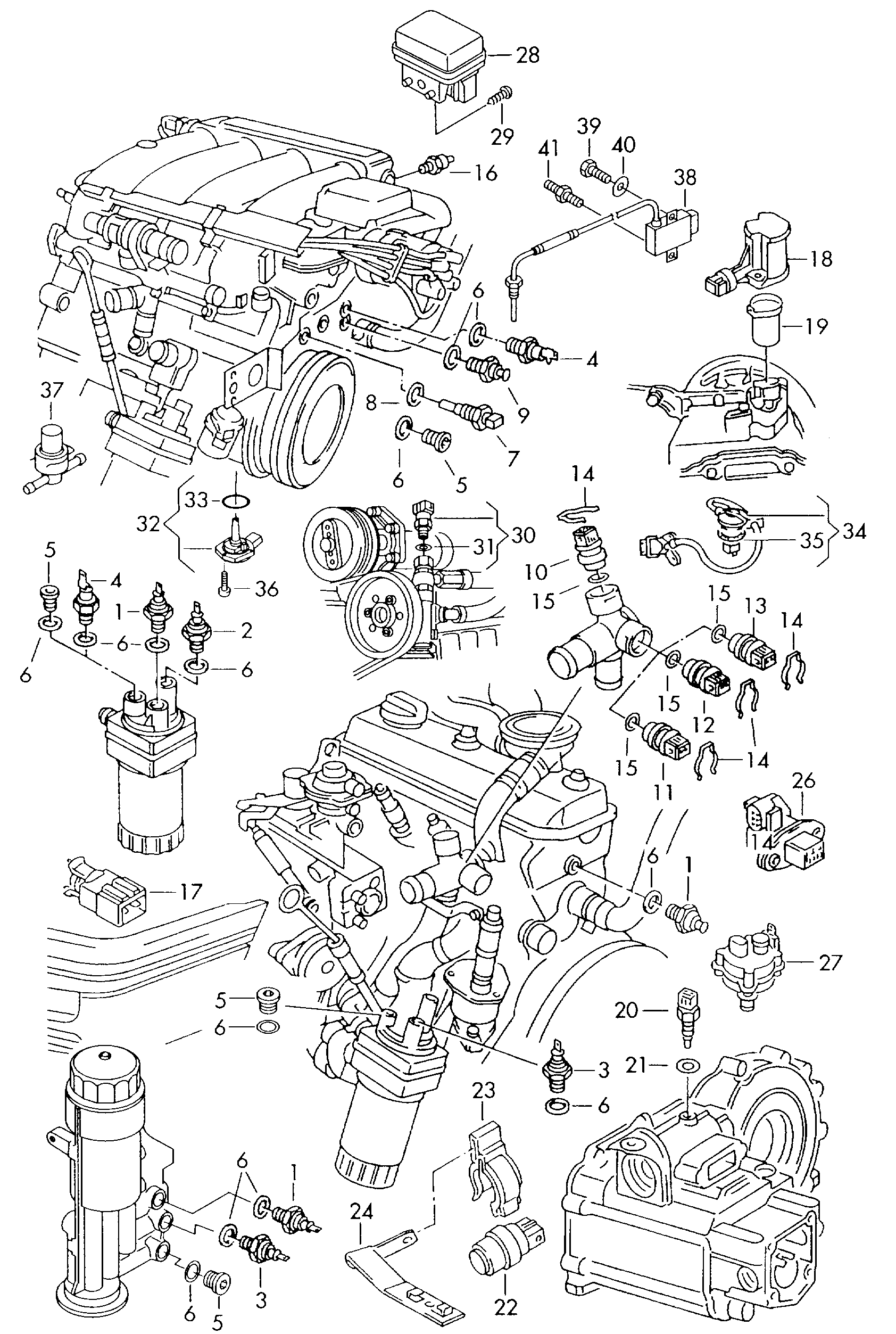 AUDI 357 919 501 A - Sensor, kylmedietemperatur xdelar.se